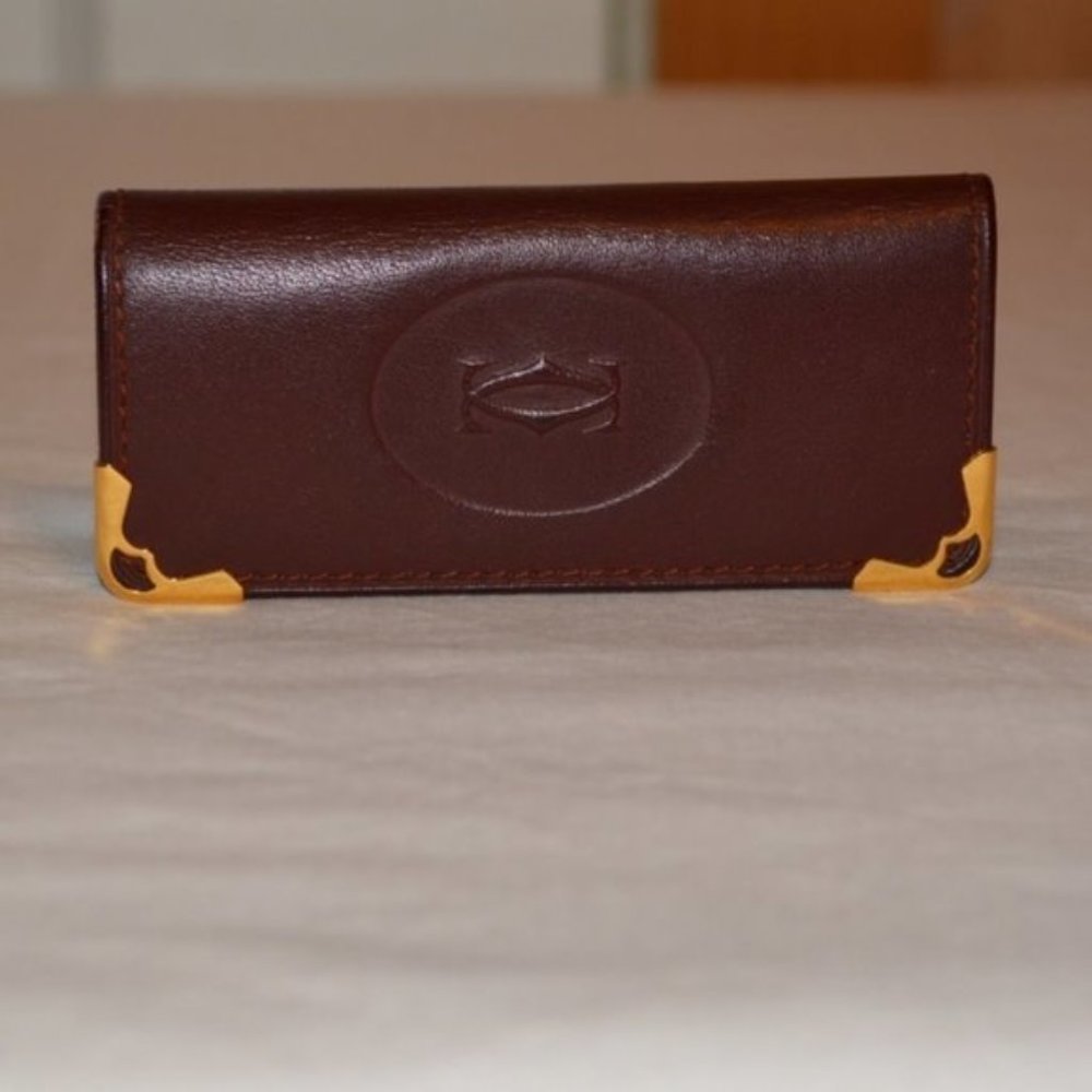 Cartier Bordeaux Leather 4-Hook Key Holder – Calfskin, Made in Spain